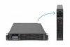 Digitus Zasilacz awaryjny UPS Online Rack 19 LCD, 1500VA/1500W, 3x12V/9Ah, 8xC13, USB, RS232, RJ45